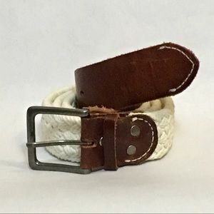 Aeropostale cream braided belt size small